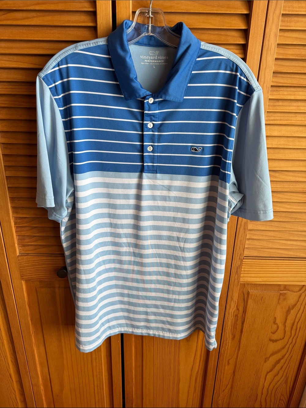 Vineyard Vines Men's Two-Tone Blue Striped Polo